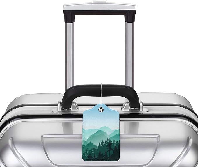2 Pcs Cute Green Mountain Luggage Tag - Image 5