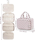 Narwey Travel Toiletry Bag for Women Large Hanging Makeup Bag Organizer - Image 9