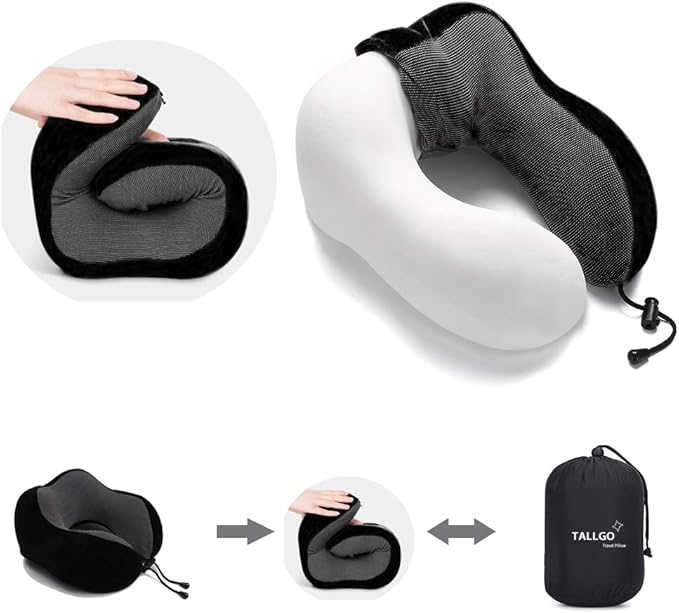 Travel Pillow, Best Memory Foam Neck Pillow Head Support Soft Pillow - Image 6