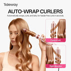 Tideway Prowaver 6-in-1 Hot Air Styler Wrap Dual Voltage Ionic Professional Hair Dryer Brush with Auto Wrap Curlers &Volumizing Brush for Fast Drying& Frizz Free Hair with No Heat Damage for Women