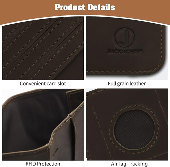 Jack&Chris Genuine Leather Handmade Passport Holder - Image 4