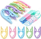 20 Pcs Travel Hangers with 12 Pcs Clips Cruise Ship Essentials Portable Folding by Trubetter