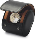 Oirlv Premium Leather Watch Roll Travel Case Single Watch Box by Oirlv