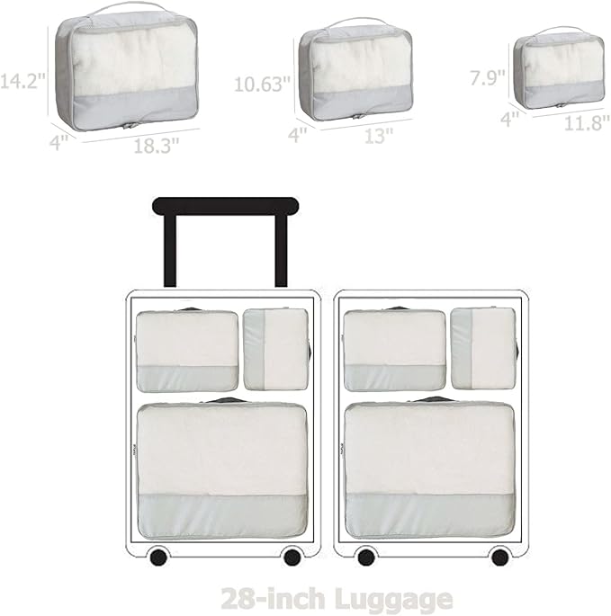 DoubleTrip Packing Cubes for Suitcases Carry on Luggage Organizer 6 Set Travel - Image 3