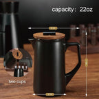DHPO Ceramic French Press Coffee Maker, 22 Ounce Coffee Press Manual Brewer - Image 4