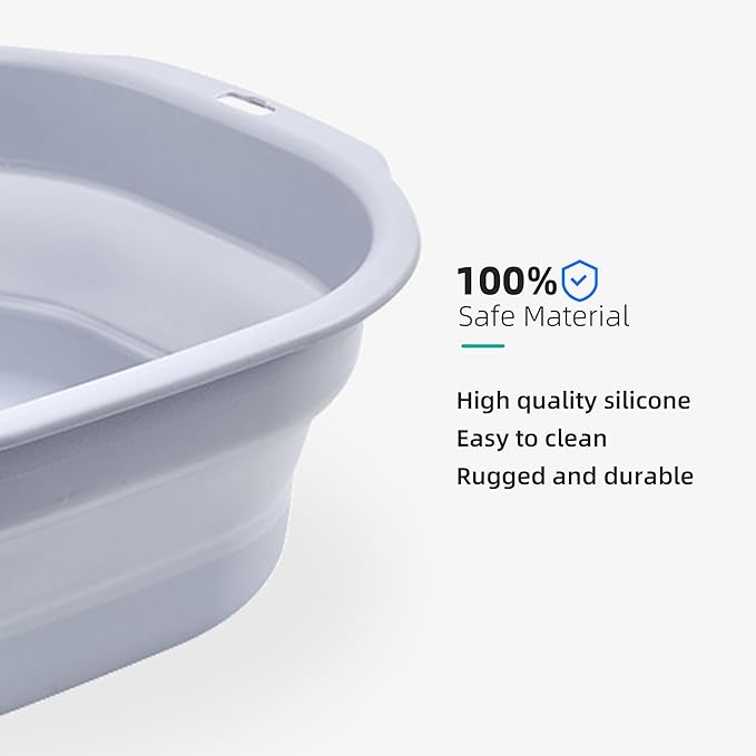 2 Pack Collapsible Wash Basin Set, Foldable Dish Tub, Small Medium Portable Sink - Image 5