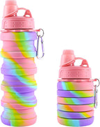 Collapsible Water Bottles for Travel, Foldable Sports Water Bottle for Kids by MAKERSLAND