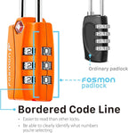 Fosmon TSA Accepted Luggage Locks, Open Alert Indicator 3 Digit Combination - Image 9