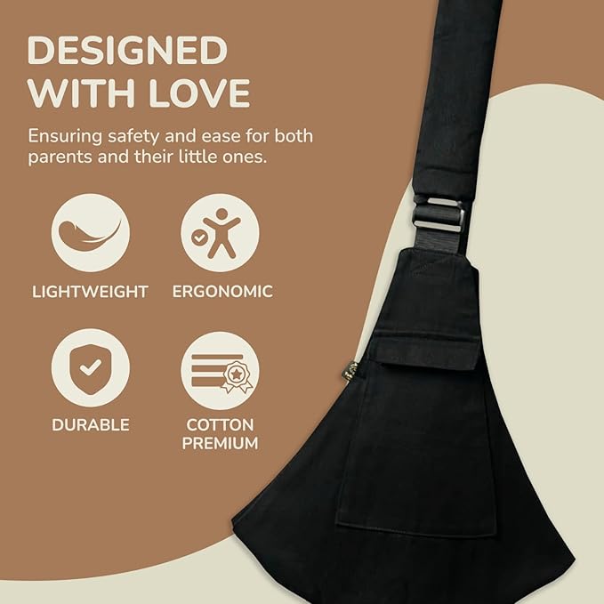 Ergonomic Lightweight Adjustable Toddler Sling Baby Carrier - Image 7