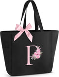 Vavabox Tote Bag, A-Z Initial Monogrammed Waterproof Tote Bag, Bridesmaid Gifts by Vavabox