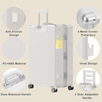 AnyZip Luggage Sets 2 Piece Aluminum Frame Carry On and Checked Suitcase PC ABS - Image 4