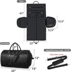 Garment Bag for Travel, Convertible Carry on Garment Duffel Bag for Men 3Pcs - Image 7