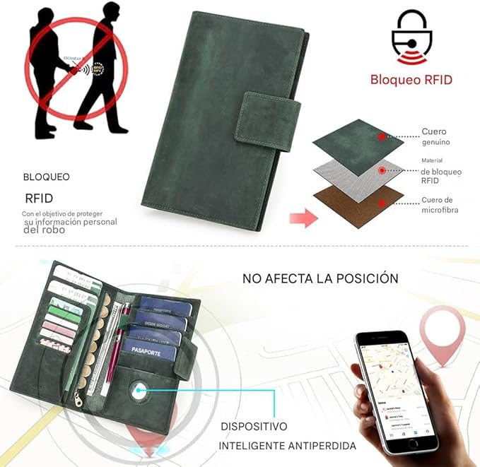CONTACTS Full Grain Leather Family Passport Holder - Image 3
