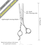 High-end Professional Hair Thinning Scissors Hair Cutting Teeth Shears Barber Hairdressing Texturizing Scissors Extremely Very Sharp 6.5 Inch Stainless Steel Alloy For Men Women Salon & Home