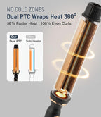 Titanium 2 Inch Curling Iron，Extra-Long Barrel for Long Hair, Curling Iron 2 Inch with Dual PTC Heater, 12 Heat Settings Big Barrel Curling Irons, 60 Mins Auto-Off & Dual Voltage