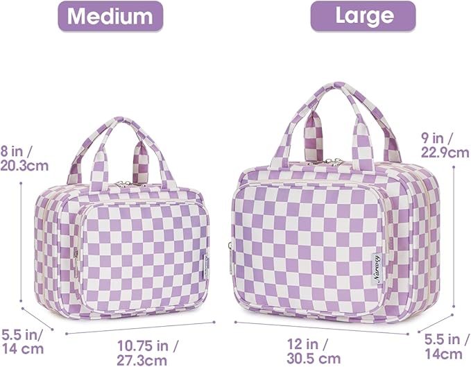 Narwey Travel Toiletry Bag for Women Large Hanging Makeup Bag Organizer - Image 2