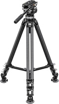 Leofoto LVC-253C+BV-20 Video Tripod, Twin Leg, Integrated Bowl, Leveling Base by Leofoto