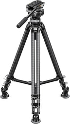 Leofoto LVC-253C+BV-20 Video Tripod, Twin Leg, Integrated Bowl, Leveling Base by Leofoto