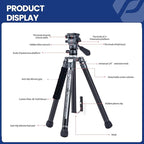 Fotopro Carbon Fiber Tripod 2.3lbs Ultralight 62 Inch Portable Travel Video - Image 7