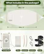 Chihee Cotton Hammock Large Soft Breathable Camping Hammock Holds Up to 660lbs - Image 4