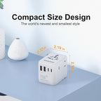 Universal Travel Adapter, RIOZIOZIOZ GaN III Worldwide Portable Adaptor - Image 6