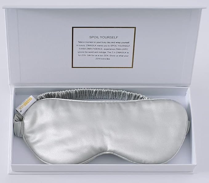 ZIMASILK Adjustable 100% 22 Momme Mulberry Silk Sleep Mask by ZIMASILK