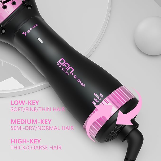 DAN Negative ion Hair Dryer Brush,Paddle Brush Blow Dryer,BlowDryerBrush,HairDryerBrush,Straightener Brush,BrushBlow dryers for Women
