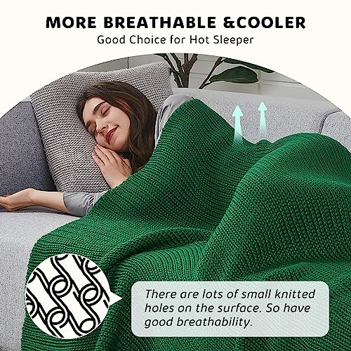 Knitted Weighted Blanket (30-deep Green / 48" x 72" | 15lbs)