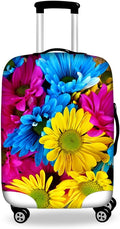 Colorful Sunflower Travel Luggage Cover Spandex Elastic Suitcase Protector by Dremagia