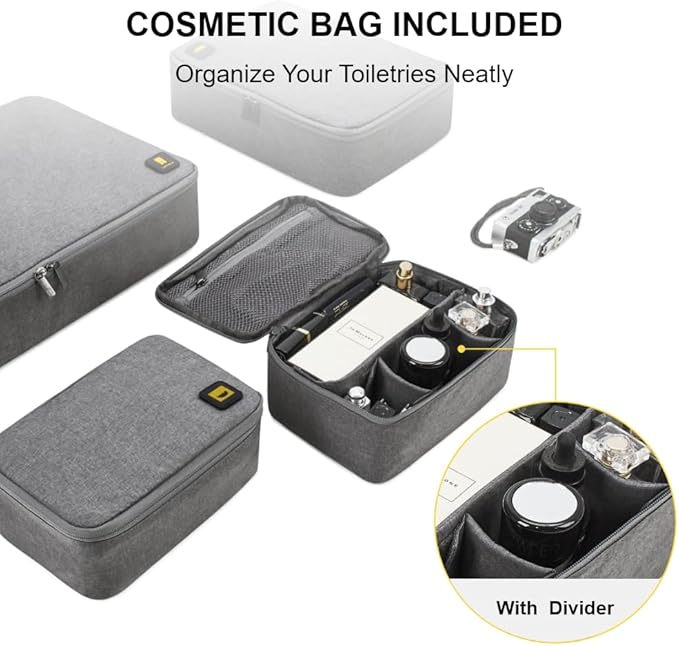 LEVEL8 4 Set Packing Cubes Travel Luggage Packing Organizers - Image 3
