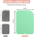 Large Silicone Heat Resistant Mat, Portable Travel Hot Hair Tools Holder Pad for Curling Iron, Flat Iron, Hair Straightener and Other Styling Tools(12.0" x 9.0")