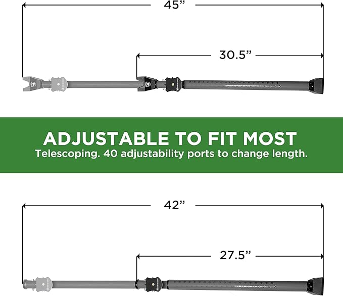Adjustable Sliding Door Security Bar, Door Jammer 2-in-1 Adjustable Door Knob - Image 6