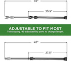 Adjustable Sliding Door Security Bar, Door Jammer 2-in-1 Adjustable Door Knob - Image 6