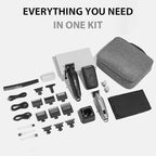 KEMEI Hair Clippers for Men Professional, Barber Clippers and Trimmers Set, Foil Shaver for Men,Cordless Hair Clippers and Barber Kit, Hair Cutting Kit, KM-2293Silver, KM-PG2290D, KM-T95