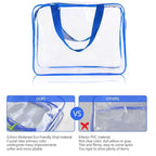 2Pcs Crystal Clear PVC Travel Toiletry Bag Kit - Image 4