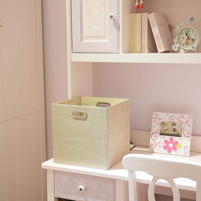 Foldable Storage Bins, 13×13 Storage Cubes Basket Containers - Image 3