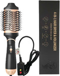 Hair Dryer Brush Blow Dryer in One Step, Upgraded 4 in 1 Hair Dryer and Styler Volumizer with Negative Ion Anti-frizz Ceramic Titanium Barrel Hot Air Brush Hair Straightener (Golden, Large)