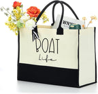 Lake Life Tote Bag for Women Waterproof Personalized Beach Bag Canvas Bag Funny - Image 2