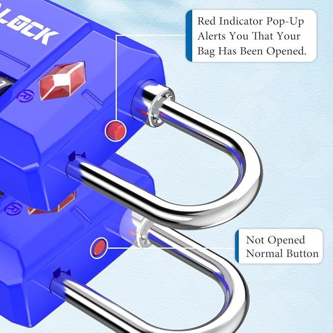 SURE LOCK TSA Approved 4-Digit Resettable Combination Luggage Locks - Image 4