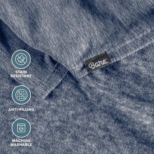 Polar Fleece Blanket (Throw / 02 - Heathered Dark Blue)