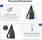 WATERFLY Small Crossbody Sling Backpack Anti Theft Backpack - Image 4
