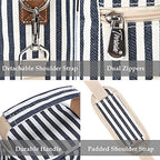 Single Wine Bottle Cooler Bag Carrier (Blue Stripe)