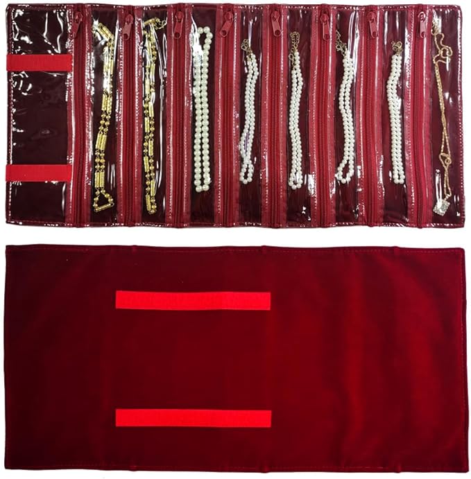 Travel Jewelry Roll Bag Portable Organizer Pouch - Image 2