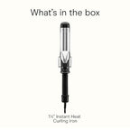 Conair Instant Heat 1½ Inch Curling Iron, 1½-Inch Barrel Hair Curler Produces Soft Waves and Loose Curls, 25 Heat Settings, Dual Voltage, For Use on Medium and Long Hair, Black