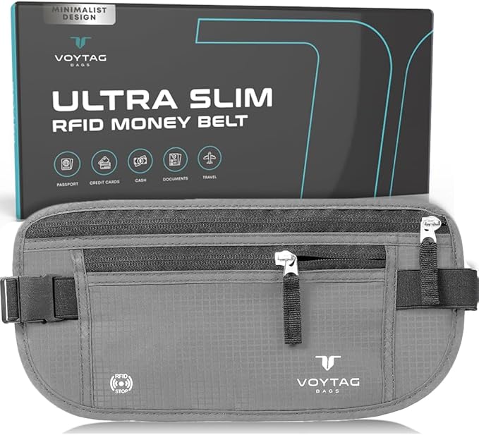 Travel Money Belt & Passport Holder by VOYTAG