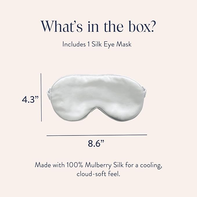 Brooklinen Silk Eye Mask for Sleeping – Ivory, 100% Mulberry Silk Sleep Mask - Image 2