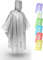 SaphiRose Disposable Rain Ponchos Emergency Clear Poncho - Image 2