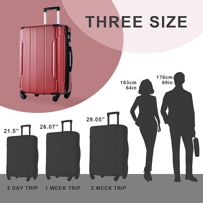 Merax 28 Inch Checked-Large Luggage - Image 6