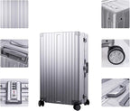 TRAVELKING All Aluminum Luggage Zipperless Hard Shell Luggage Case - Image 4