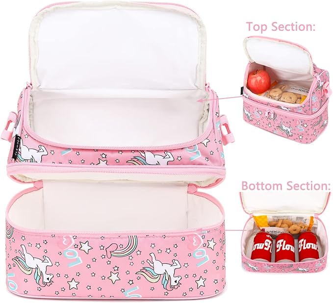 FlowFly Double Decker Cooler Insulated Lunch Bag Large Tote - Image 4